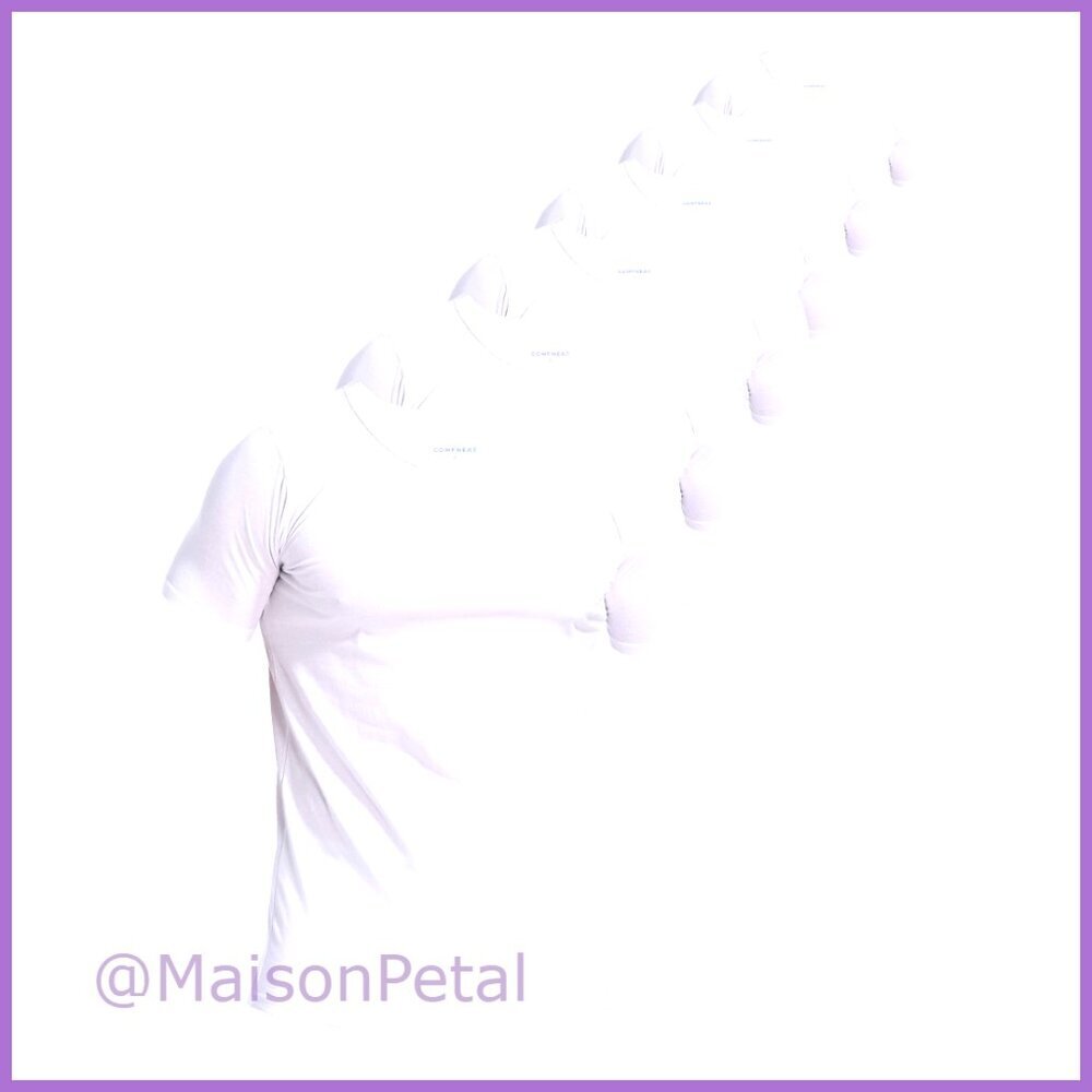 100% Cotton Crew Neck Undershirts 6-Pack, Tag Free Comfort